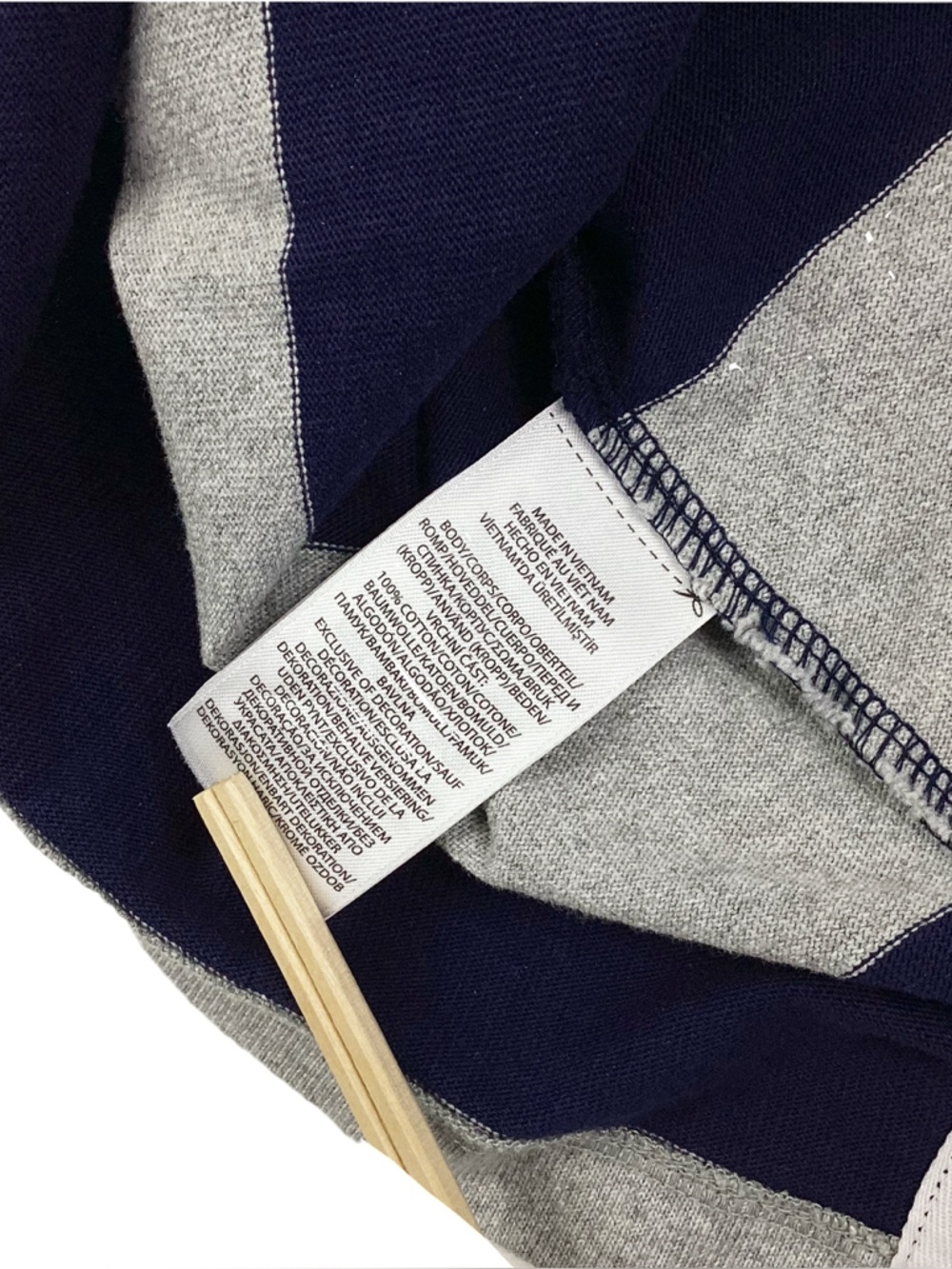 Polo Ralph Lauren Rugby Stripe Jersey in Grey and Navy. XL - Picture 5 of 6